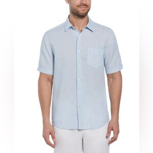CUBAVERA TRAVELSELECT™ LINEN-BLEND ONE POCKET SHIRT